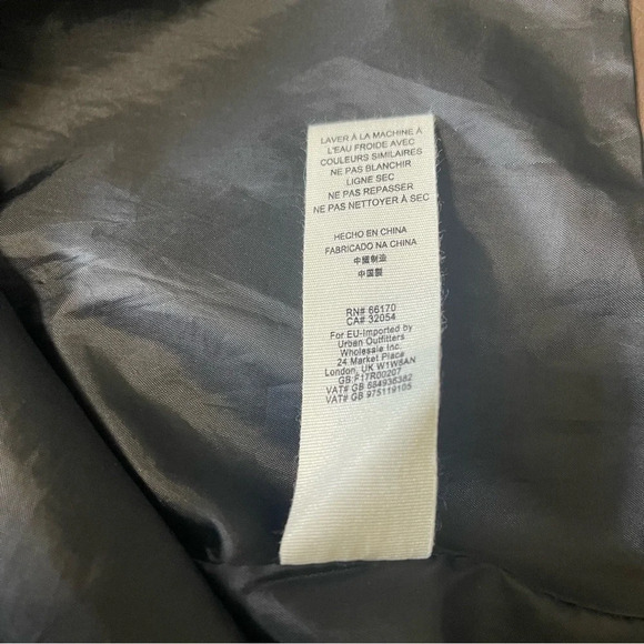 Free People Faux Leather Mini Skirt Brown Women’s Size 12 Boho Zip Closure - Picture 10 of 10